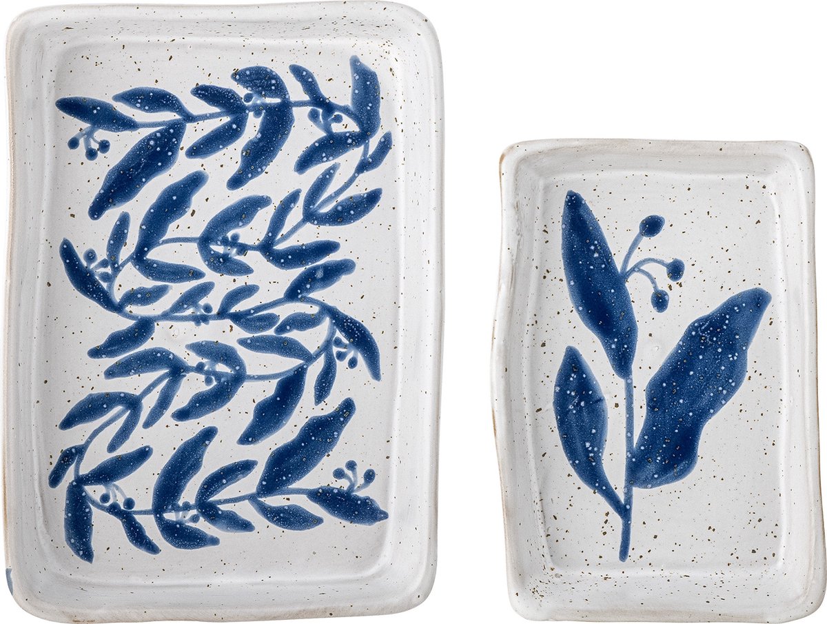 Bloomingville - ciotola aurora - blu - terracotta - set di 2