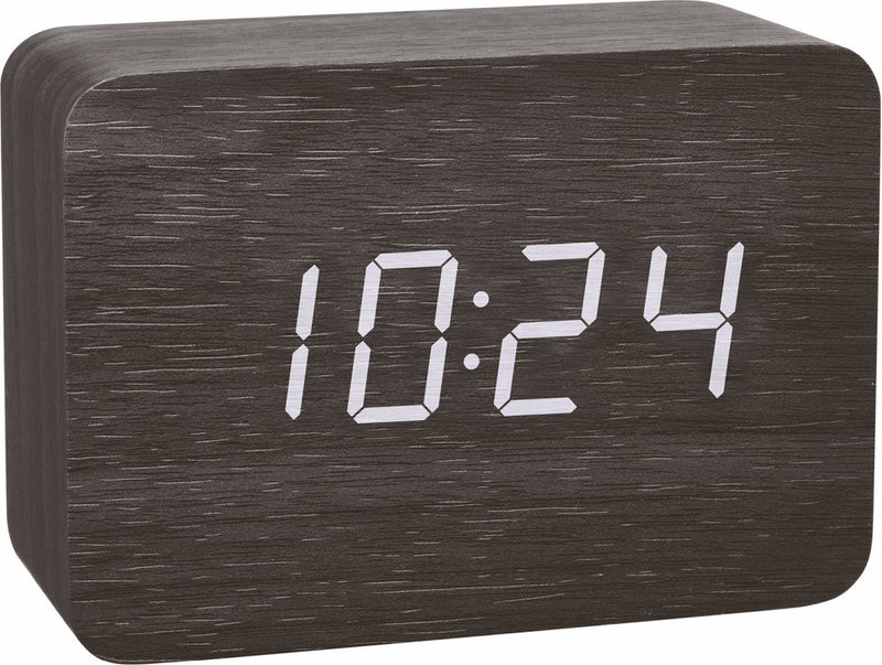 Tfa dostmann 60.2549.01 despertador radiocontrolado de madera, marrón oscuro tiempos de alarma: 1