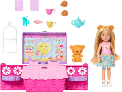 Barbie club de familia y amigos chelsea - fiesta de té emergente