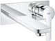 Grohe lineare nuovo rubinetto lavabo due fori l - bocca lunga - montaggio a parete - cromo