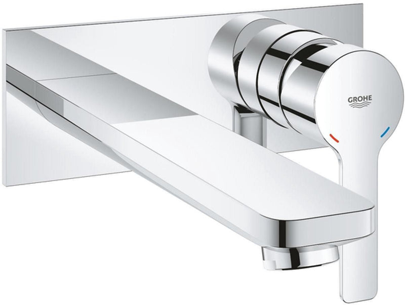 Grohe lineare nuovo rubinetto lavabo due fori l - bocca lunga - montaggio a parete - cromo