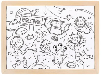 Hape space friends puzzle