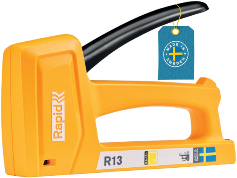 Rapid r13 - clavadora manual - ergonómica - acero plástico - amarillo