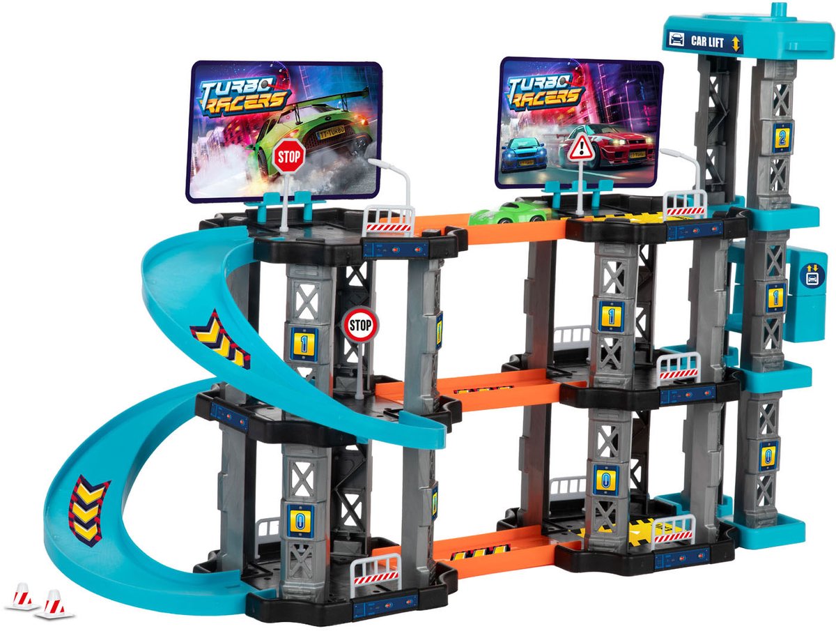 Garage Toi-toys turbo racers con ascensore