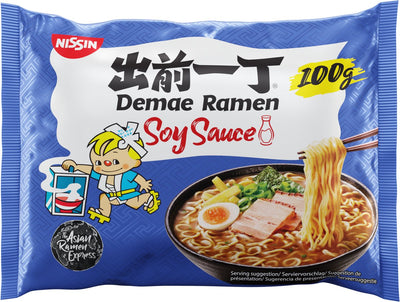 Nissin demae ramen - soy sauce noodles bowl - instant noedels - 10 stuks