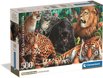 Clementoni Jigsaw Puzzle Wild Cats, 500º.
