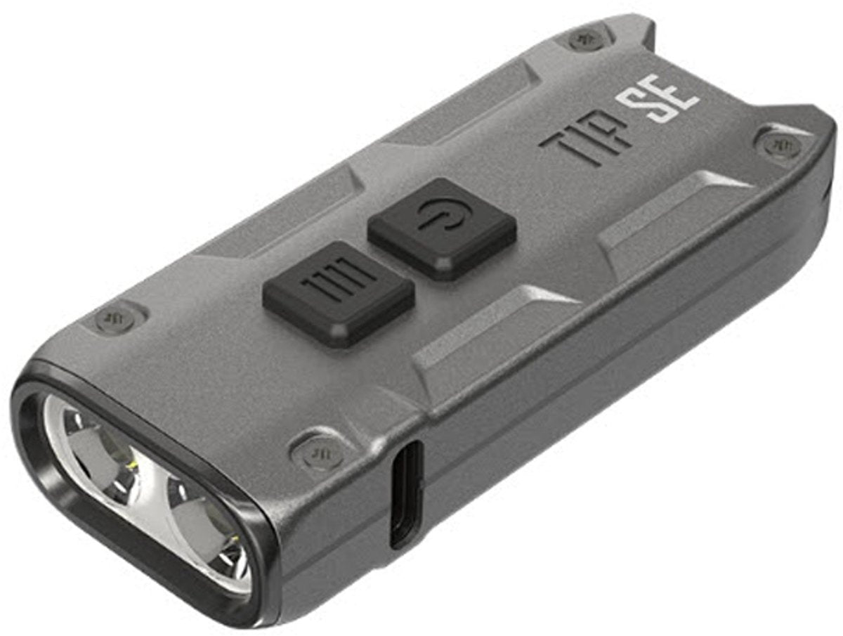 Nitecore tip se rechargeable keychain lamp - metallic black