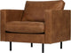 Woood rodeo classic fauteuil - recycle leer - cognac - 83x98x88