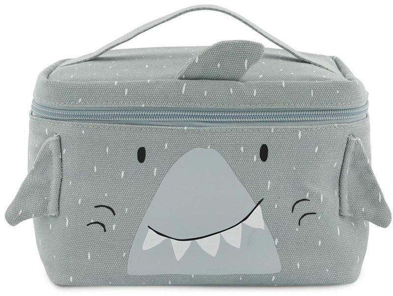 Borsa per il pranzo Trixie - mr.shark - borsa termica per bambini - con etichetta per il nome - borsa termica per il pranzo - grigio - squalo
