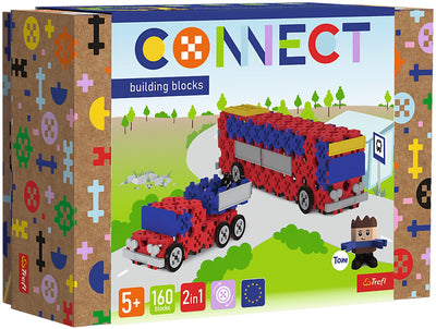 Trefl building blocks connect m bus pick-up fsc mix 70% toys.