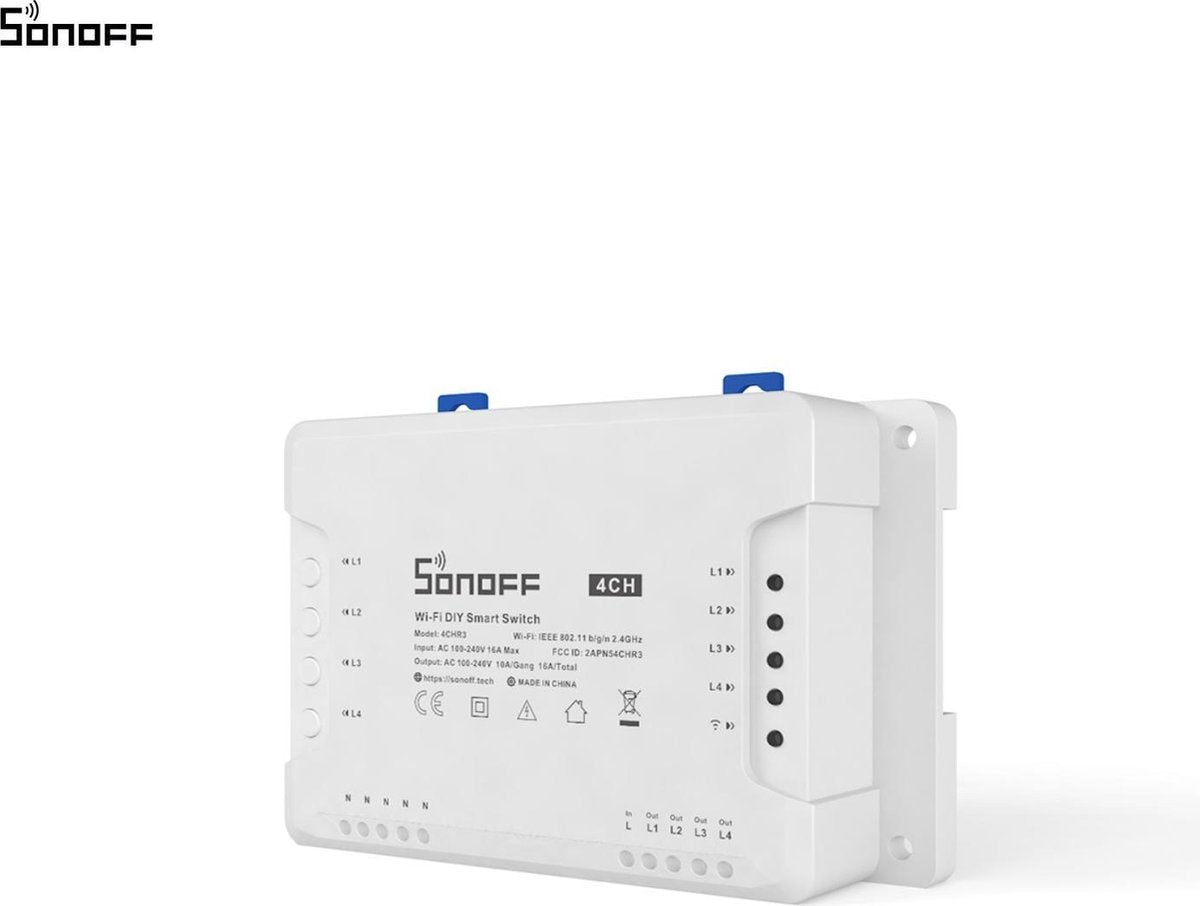 Sonoff - 4chr3 - Interruttore intelligente a 4 gang - Interruttore WiFi intelligente