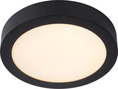 Lucide brice-led - plafonnière (plafondlamp) badkamer - ø 24 cm - led dimbaar - 1x15w 3000k - ip44 - zwart