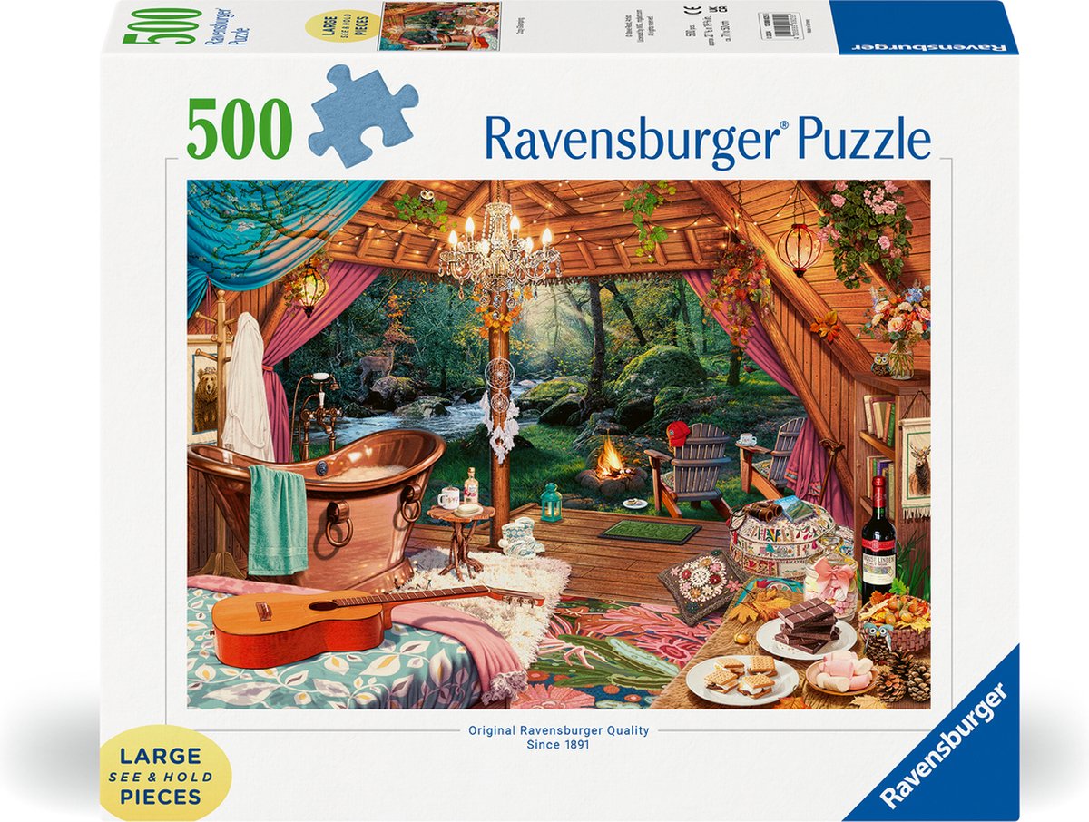 RAVENSBURGER JIGSAW puzzle accampati accampati, 500st.