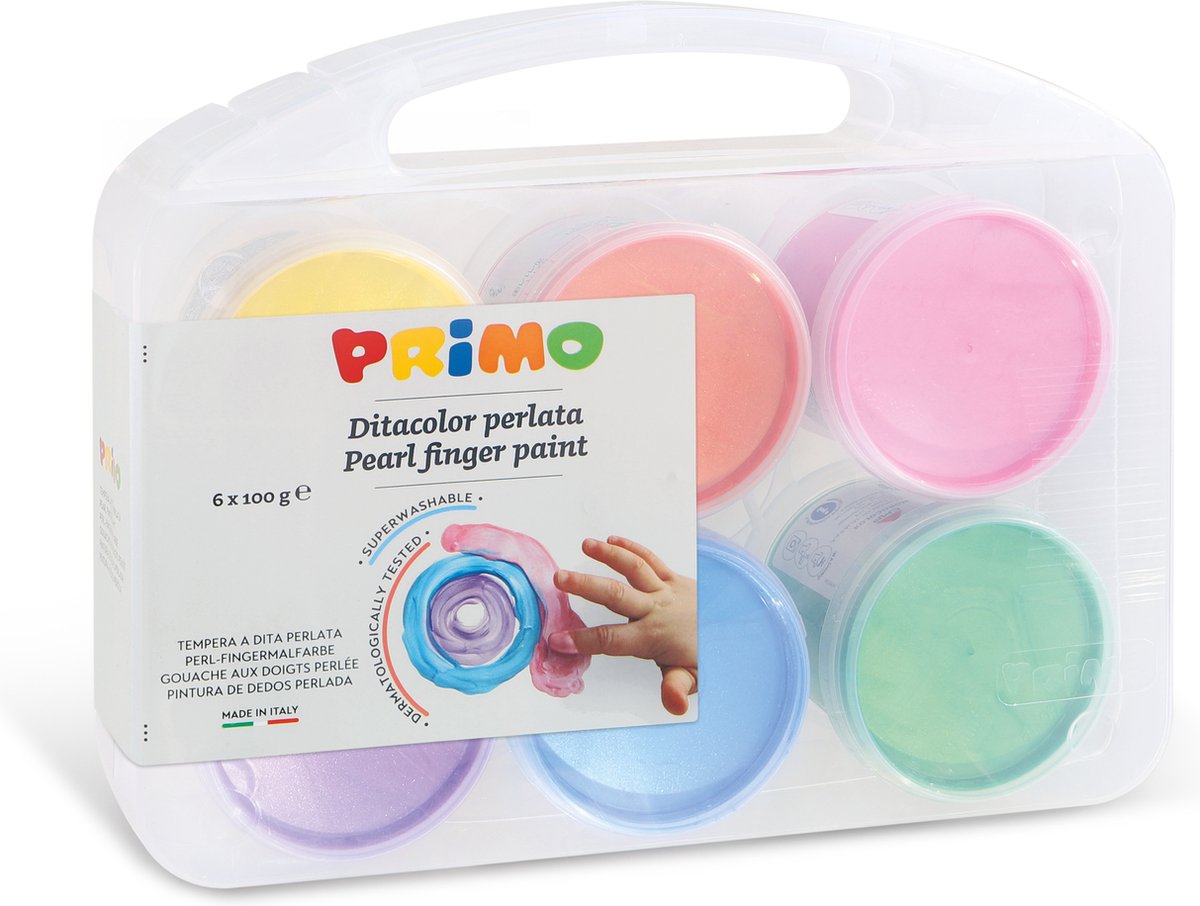 Primo - pintura para dedos nácar (6x100gr)