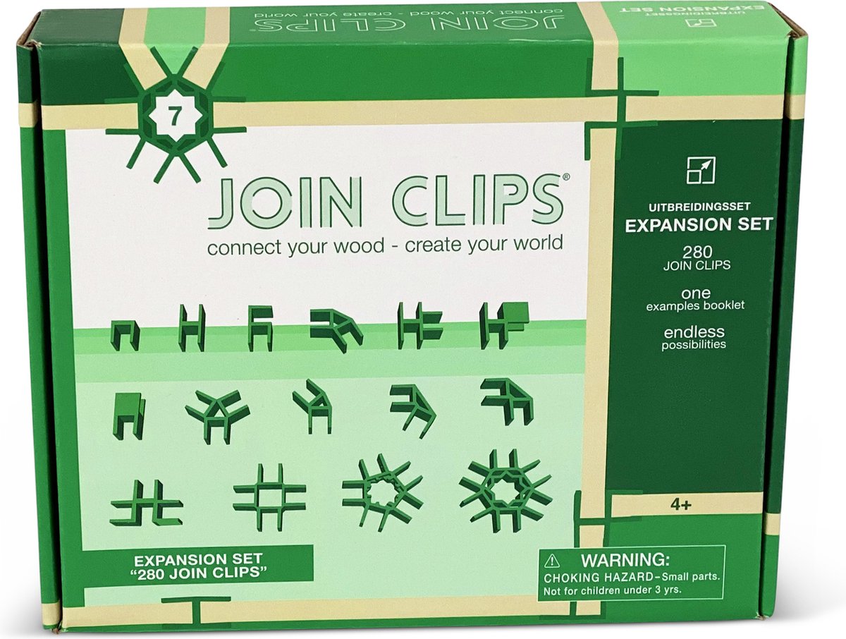 Join clips constructiespeelgoed uitbreidingsset 280 (koppelstukken om te bouwen met kapla)