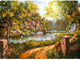 Puzzle Ravensburger: Cabaña junto al río - 500 piezas.