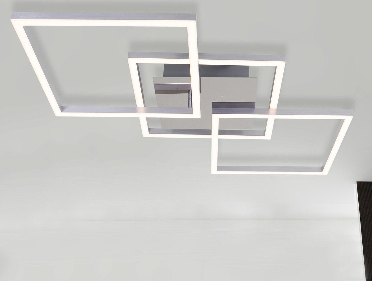 Briloner leuchten briloner - lampada da soffitto a LED - dimmerabile - ruotabile - luce bianca calda 3.000k - lampada da soggiorno - color argento