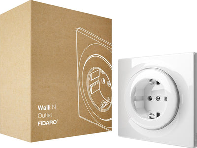 Fibaro presa a muro tipo f - bianco - elemento base classico