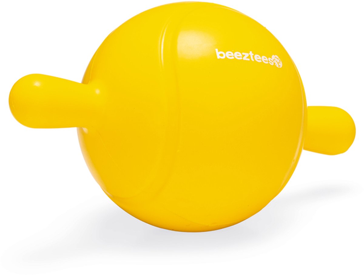 Beeztees apportino bal - hondenspeelgoed - geel - 21,5x12x12 cm