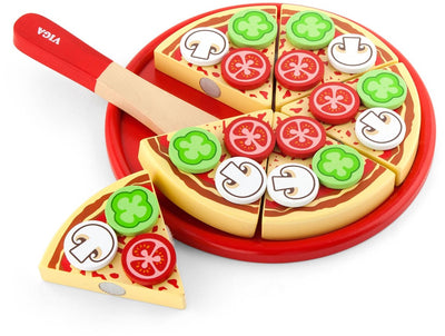 Pizza da gioco in legno Viga, dimensioni 23x3,5 cm, 1 pezzo