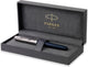 Parker 51 vulpen | nachtblauwe hars | chroom detail | fijne punt met zwarte inkt | geschenkverpakking