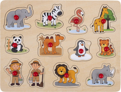 Puzzle con bottoni Zoo - 12 pezzi.