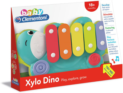 Clementoni bebe - xylo dino, instrumento de juguete