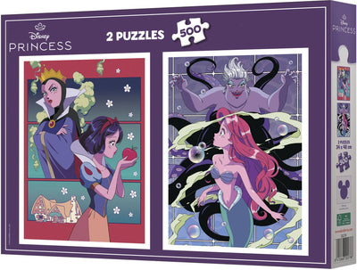 Educa puzzle disney villains principessa 2x500 pezzi di cartone.