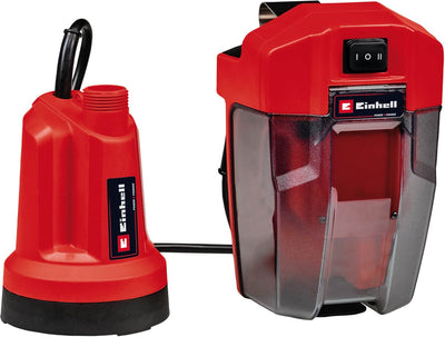 Einhell battery submersible pump buckle 18 ll li solo - power x-change - 18 v li-ion - 4,500 l h - max. head: 8 m - max. immersion depth: 4 m - suction up to: 1 mm - power cable: 5 m - excl. battery and charger