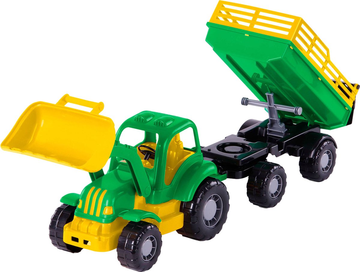 Cavallino Toys Cavallino Classic Tractor with Tilt Trailer, 66 cm