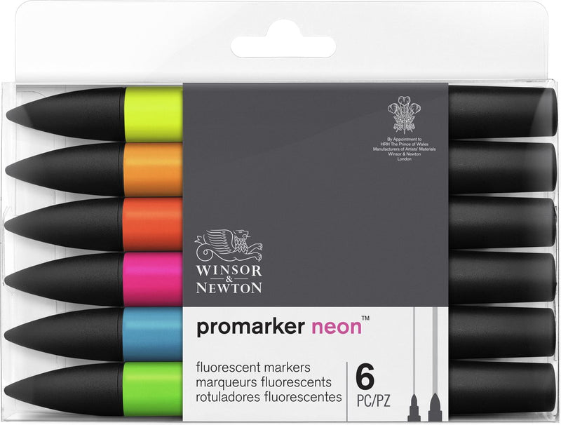Set da 6 pennarelli neon fluorescenti Winsor Newton Promarker™