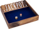 Longfield chiudi la scatola 2 giocatori blu - gioco di dadi in legno - gioco da tavolo classico - gioco per famiglie con feltro - 2 dadi - cuore d'angelo