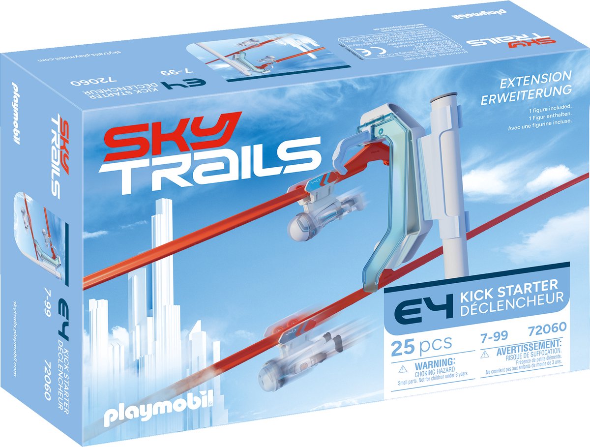 Playmobil sky trails kick starter - automatic double start for parallel tracks - creative and exciting team duels - for sky trails tracks - age 7+ - 72060