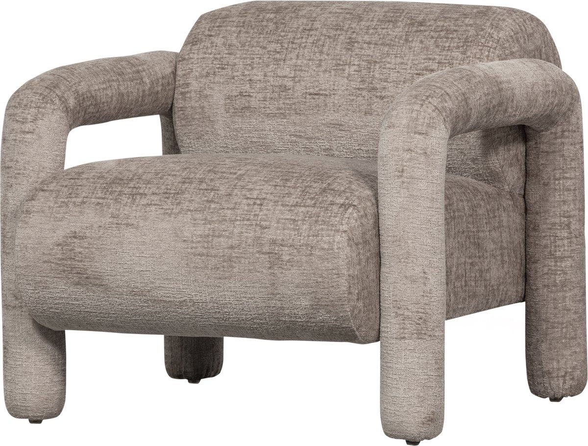 Sillón lenny woood - poliéster - arena - 65x76x82