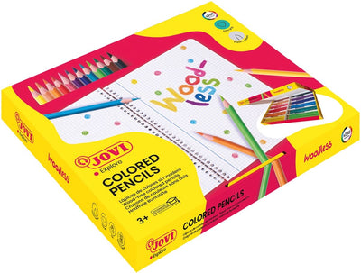 Jovi colored pencils wood-free assorted jar of 84 pieces