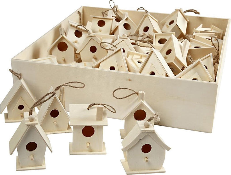 Casetta per uccelli Creative Company, h: 7 cm, 6x10 pezzi 1 scatola
