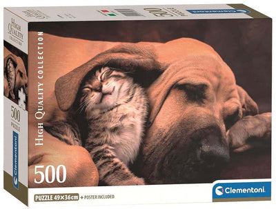 Clementoni Jigsaw Puzzle Dog and Cat, 500º.