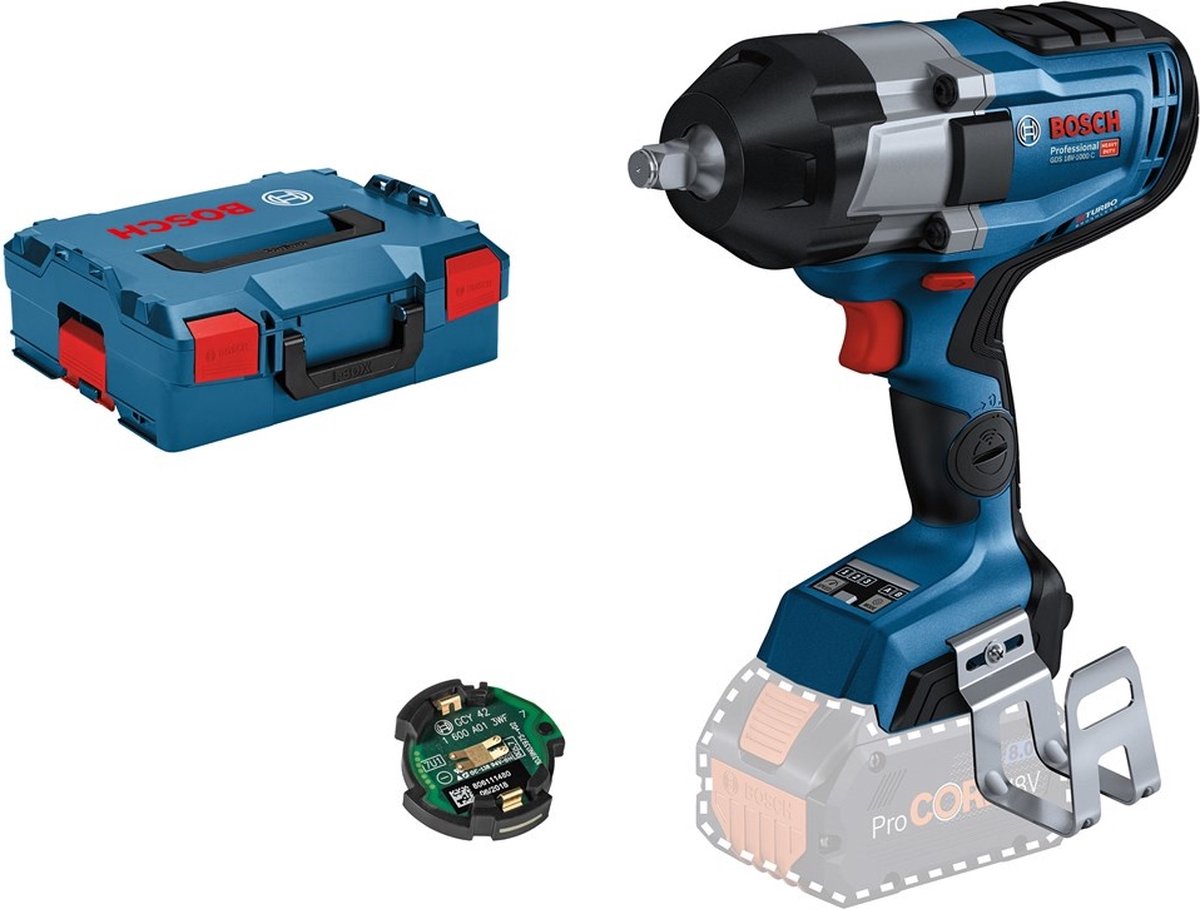 Avvitatore a percussione Bosch professional gds 18v-1000 c - biturbo - senza batteria 18 v e caricabatterie - incl. caso