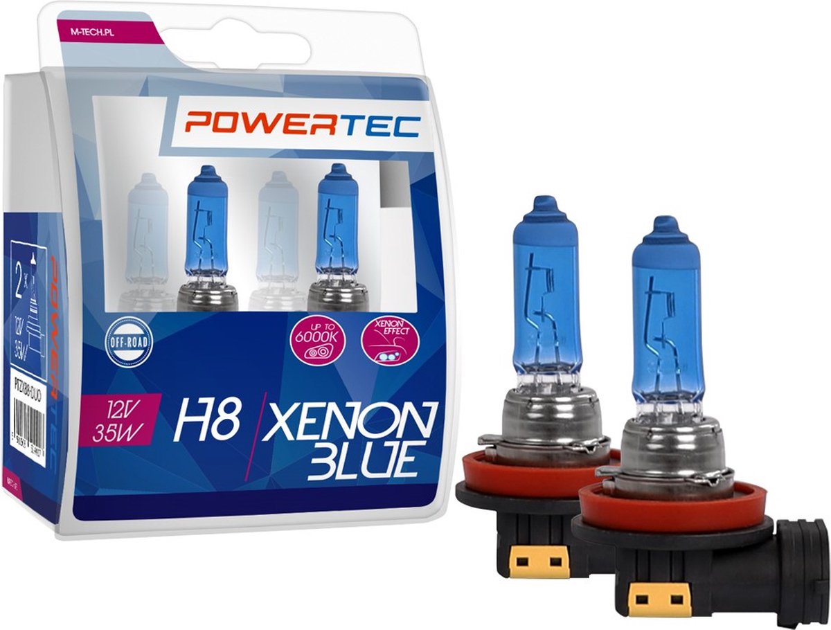 Powertec h8 12v - xenon blue - set