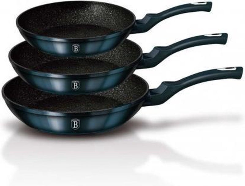 Berlingerhaus berlinger haus bh-6177nf - set padelle - 3 pezzi - edizione acquamarina