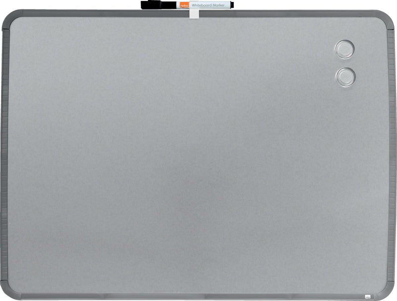 Nobo magnetisch whiteboard met smal zilverkleurig frame 58x43cm - zilver