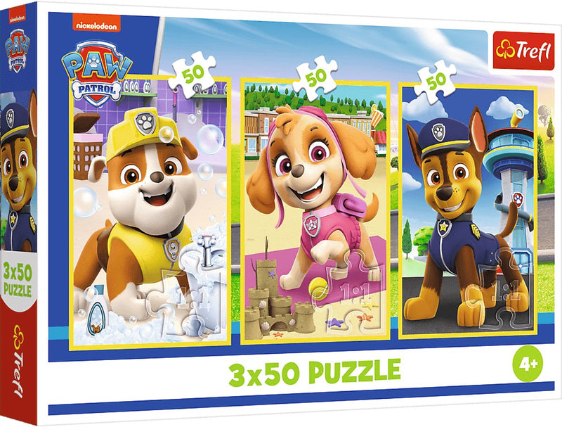 Trefl 3x50, nuestros perros, viacom paw patrullal fsc mix 70%, 50 pieza(s), personajes de dibujos animados, 4 años