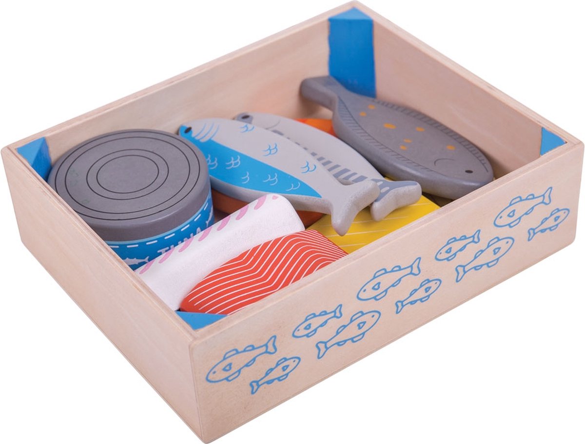 Bigjigs Box in legno con pesce