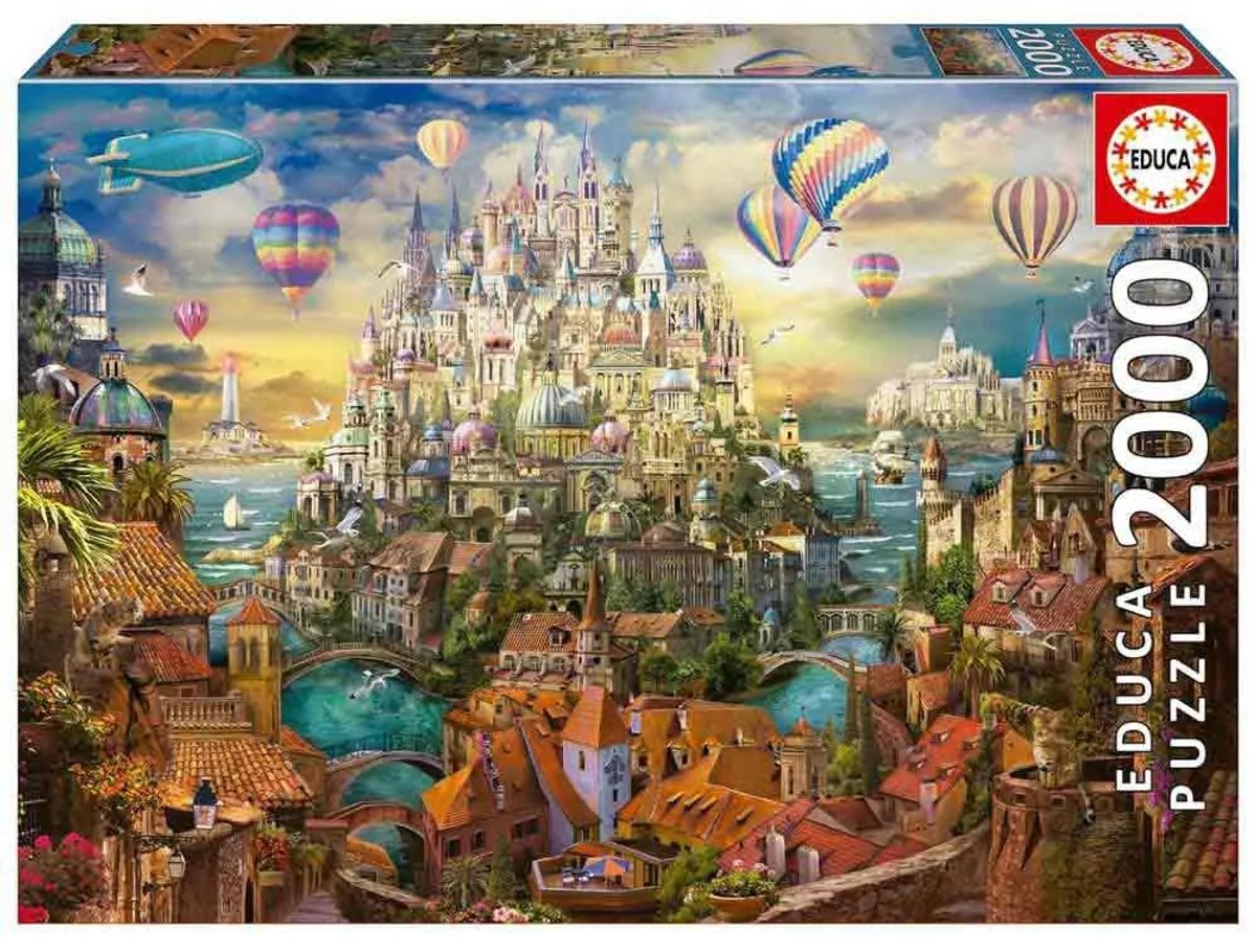 Educa - puzzel - 2000 stuks - stad van dromen