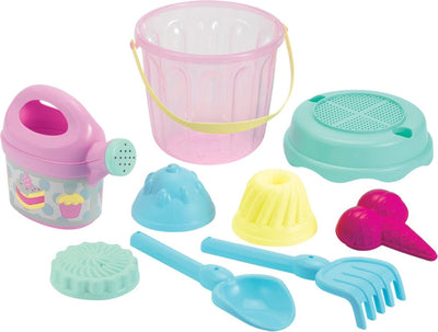 Secchio ecoffier set con forme di sabbia di torte, 9dlg.