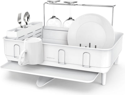 Simplehuman - afdruiprek luxe - wit - roestvast staal