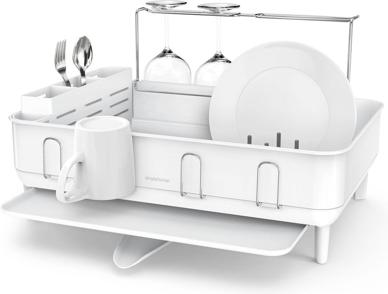 Simplehuman - scolapiatti di lusso - bianco - acciaio inossidabile