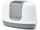Savic nestor corner - kattenbak - hoektoilet - grijs wit - 58,5 x 45,5 x 40 cm