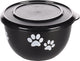 Flamingo kena con coperchio - pentola per cibo e bevande per cani - pentola per cibo con coperchio kena nero s 12,7 cm 600 ml - 1pz - 129699 - 1pz