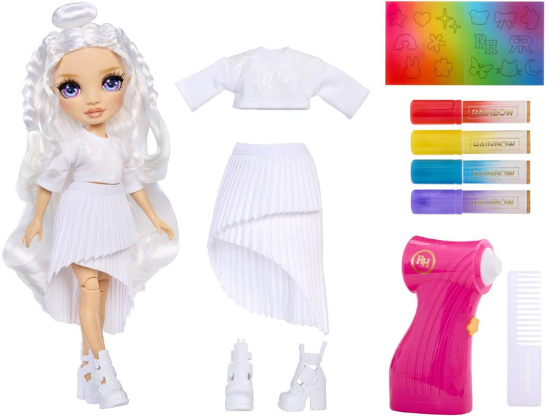 Rainbow High Air Brush Cree Fashion Doll Ojos morados